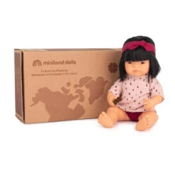 Miniland 38cm Asian Doll With Clothes