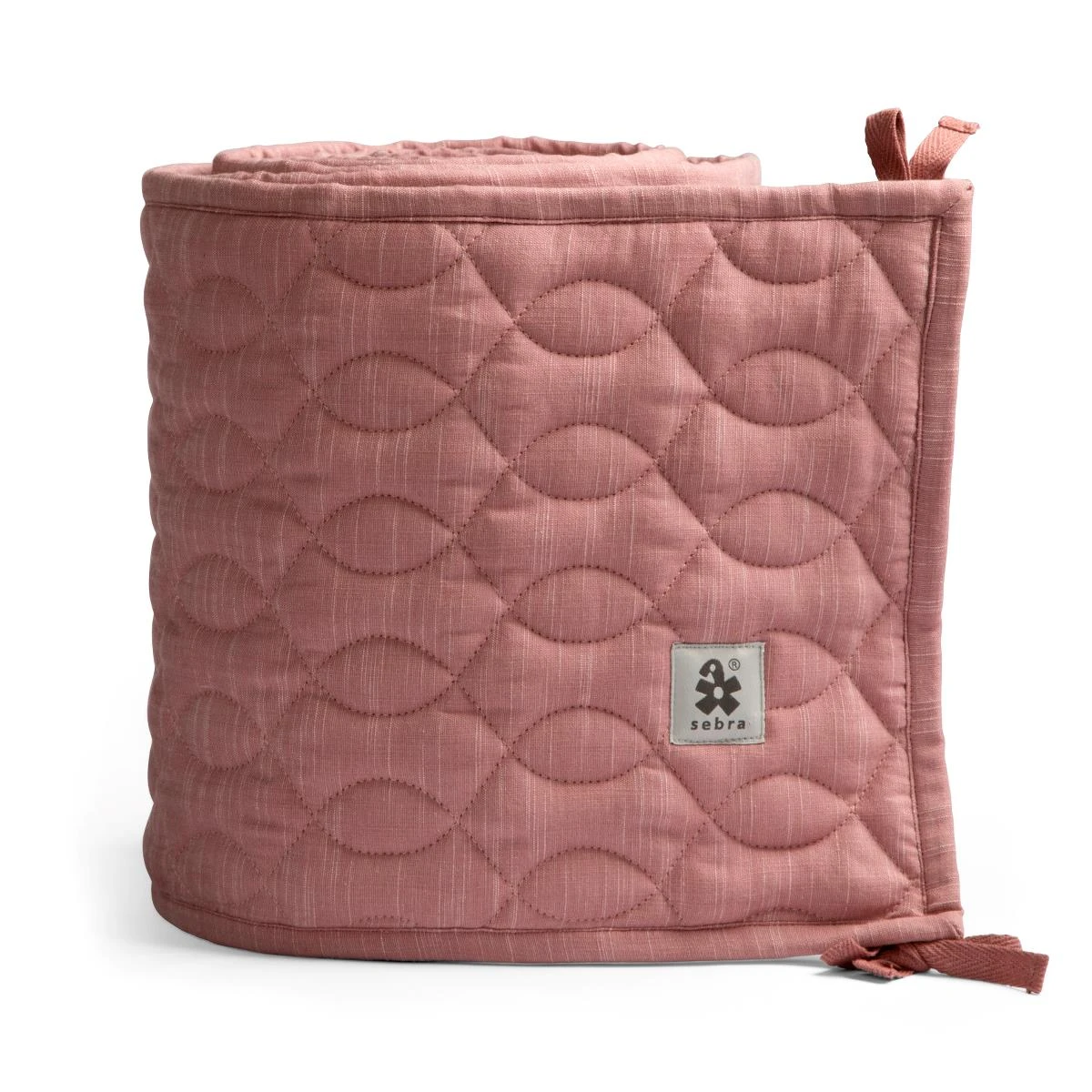 Sebra Quilted Baby Cot Bumper - Blossom Pink 1 Sebra Quilted Baby Cot Bumper - Blossom Pink