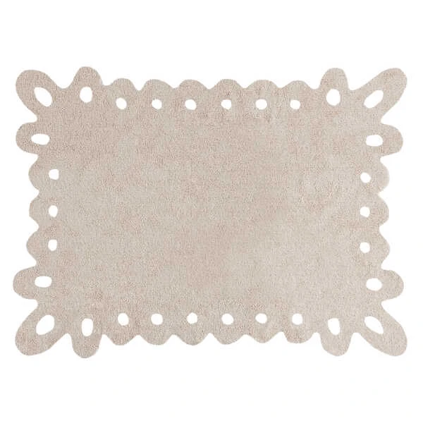 Lorena Canals Washable Rug Lace - Beige 1 Lorena Canals Washable Rug Lace - Beige