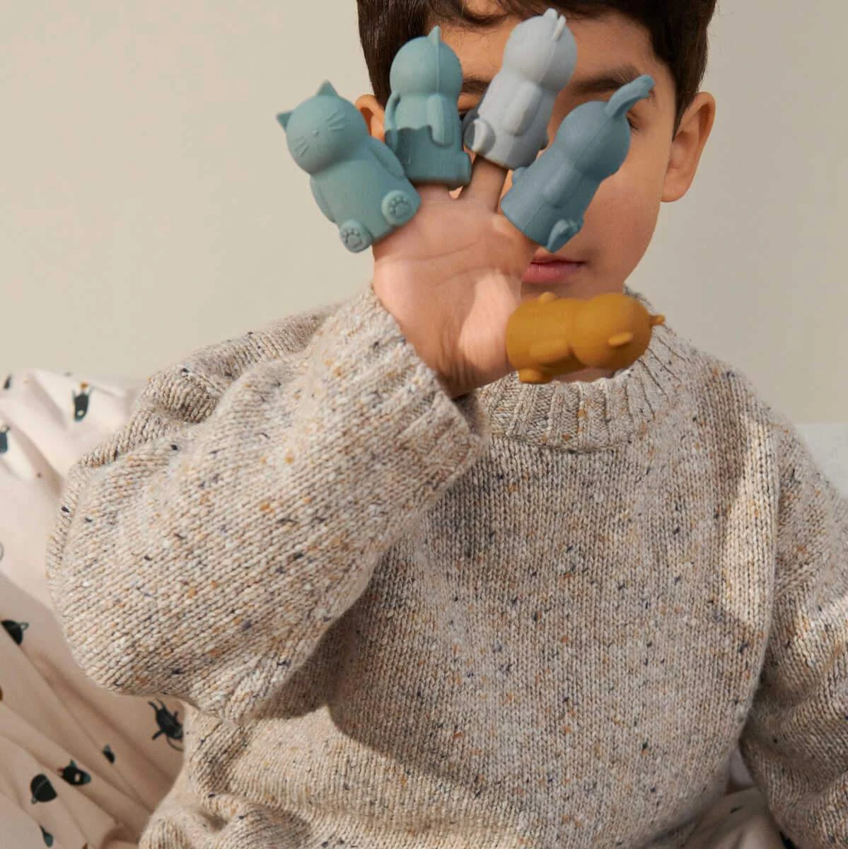 Liewood Jim Finger Puppets 8-Pack - Blue Multi Mix 2 Liewood Jim Finger Puppets 8-Pack - Blue Multi Mix - Image 2