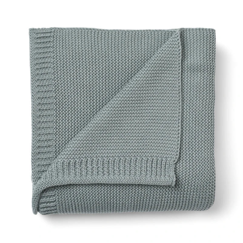 Liewood Kara Baby Knitted Blanket Blue Fog 3 Liewood Kara Baby Knitted Blanket Blue Fog - Image 3