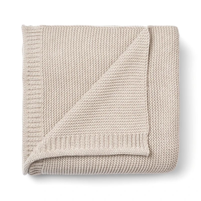 Liewood Kara Baby Knitted Blanket Sandy Melange 4 Liewood Kara Baby Knitted Blanket Sandy Melange - Image 4