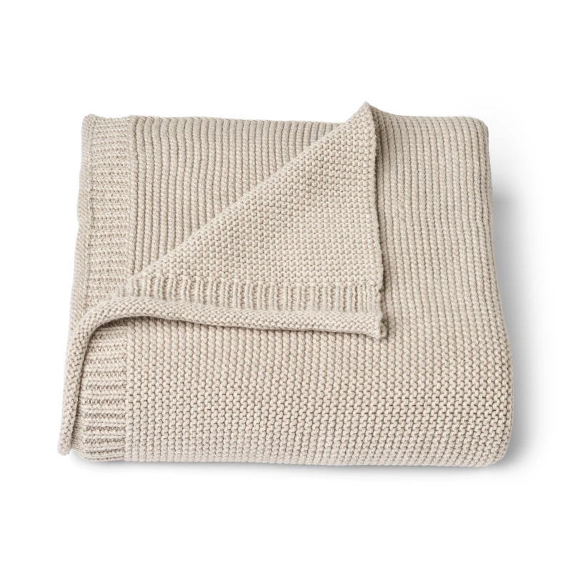 Liewood Kara Baby Knitted Blanket Sandy Melange 3 Liewood Kara Baby Knitted Blanket Sandy Melange - Image 3