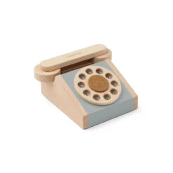 Liewood Selma Classic Wooden Phone - Blue Fog Multi Mix