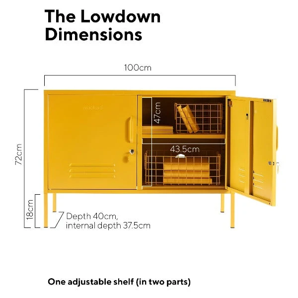 Mustard Made The Lowdown Storage Locker - Mustard 6 Mustard Made The Lowdown Storage Locker - Mustard - Image 6