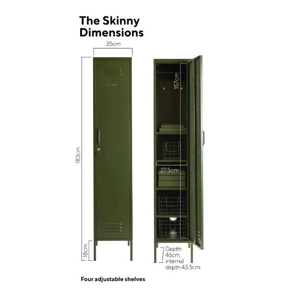 Mustard Made The Skinny Storage Locker - Olive 6 Mustard Made The Skinny Storage Locker - Olive - Image 6
