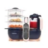 Babymoov Nutribaby+ XL 6-in-1 Baby Food Processor - Blue & Rose Gold