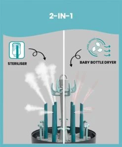 Babymoov Turbo Pure Steriliser And Bottle Dryer - Blue -Baby Product Store babymoov babymoov turbo pure steriliser and bottle dryer blue 33002900783269