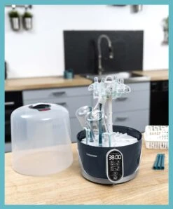 Babymoov Turbo Pure Steriliser And Bottle Dryer - Blue -Baby Product Store babymoov babymoov turbo pure steriliser and bottle dryer blue 33002901864613