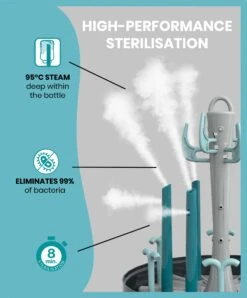 Babymoov Turbo Pure Steriliser And Bottle Dryer - Blue -Baby Product Store babymoov babymoov turbo pure steriliser and bottle dryer blue 33002901897381