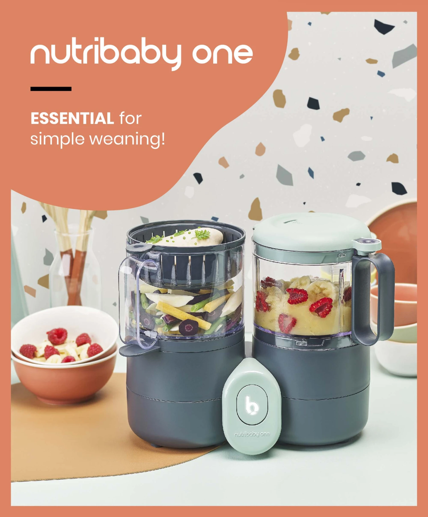 BabyMoov Nutribaby One 4-in-1 Baby Food Processor - Grey 5 BabyMoov Nutribaby One 4-in-1 Baby Food Processor - Grey - Image 5