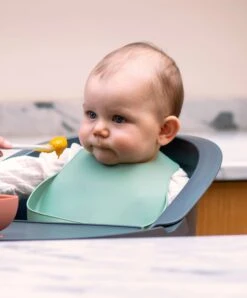 Beaba Set Of 2 Silicone Bibs - Light Mist/Sage Green -Baby Product Store beaba baby weaning beaba set of 2 silicone bibs light mist sage green 34450121523365