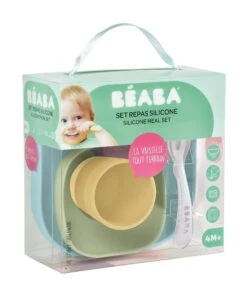 Beaba Béaba 4 Piece Silicone Meal Set - Blue -Baby Product Store beaba baby weaning beaba silicone meal weaning set 4 pack blue 29217427620005