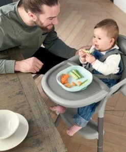 Juice Highchair & Beaba Silicone Meal Set - Washed Grey/Eucalyptus -Baby Product Store beaba juice highchair beaba silicone meal set washed grey eucalyptus 34520122917029