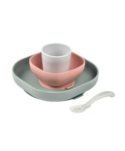 Juice Highchair & Beaba Silicone Meal Set - Washed Grey/Eucalyptus -Baby Product Store beaba juice highchair beaba silicone meal set washed grey eucalyptus 34520123080869