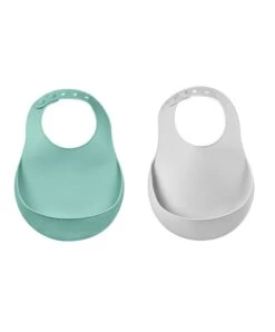 Snax Animal Alphabet Highchair & Beaba Meal Set With Silicone Bibs - Sage Green/Blue -Baby Product Store beaba snax animal alphabet highchair beaba meal set with silicone bibs sage green blue 34513284333733