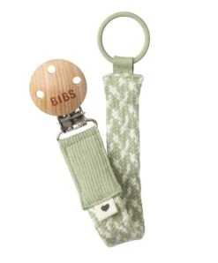 BIBS Dummy Clip Braided - Sage/Ivory