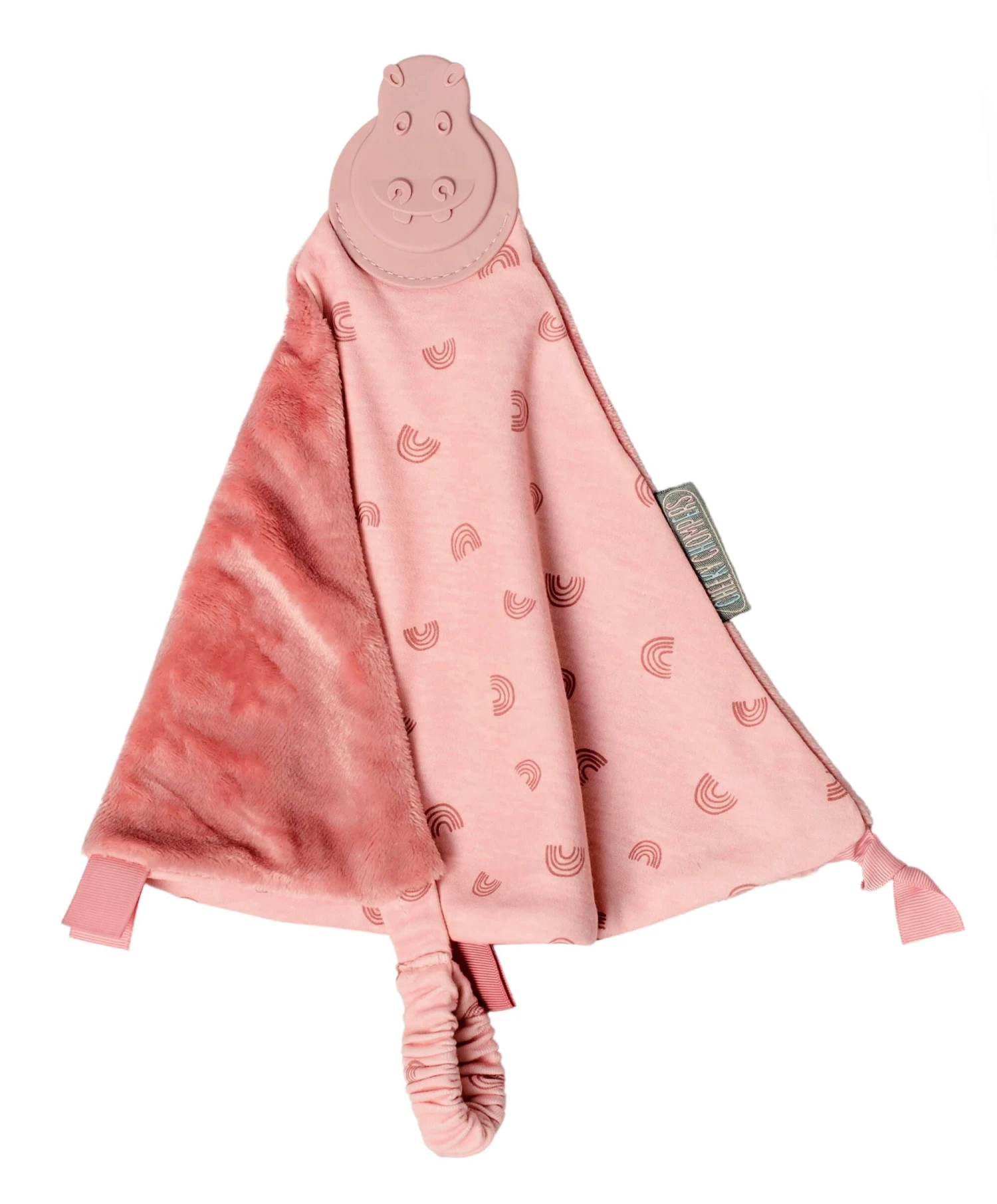 Cheeky Chompers Baby Comforter With Teether - Pink Rainbow 5 Cheeky Chompers Baby Comforter With Teether - Pink Rainbow - Image 5