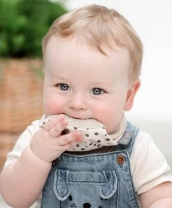 Neckerchew Teething Dribble Bib - Leopard Spot -Baby Product Store cheeky chompers neckerchew teething dribble bib leopard spot 33671223967909