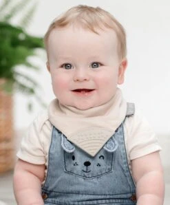 Neckerchew Teething Dribble Bib - Leopard Spot -Baby Product Store cheeky chompers neckerchew teething dribble bib leopard spot 33671224033445