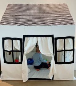 Childhome Cotton Big House Playhouse - Black & White -Baby Product Store cottonbighouseasp002