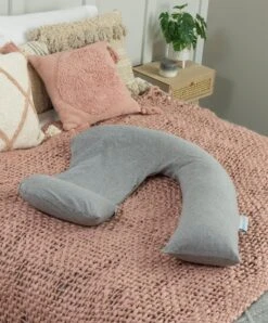 Dreamgenii Pregnancy Support & Feeding Pillow - Grey Marl -Baby Product Store dream genii dreamgenii pregnancy support feeding pillow grey marl 32528218095781