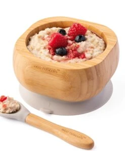 Eco Rascals Bowl & Spoon Set - Grey -Baby Product Store eco rascals baby weaning eco rascals bowl spoon set grey 34530006991013