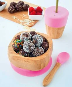 Eco Rascals Bowl & Spoon Set - Pink -Baby Product Store eco rascals baby weaning eco rascals bowl spoon set pink 34530021900453