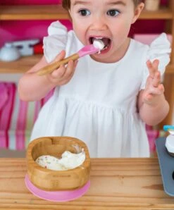 Eco Rascals Bowl & Spoon Set - Pink -Baby Product Store eco rascals baby weaning eco rascals bowl spoon set pink 34530021965989