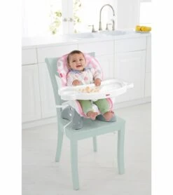 Fisher Price Fisher-Price SpaceSaver High Chair - Pink Ellipse -Baby Product Store fisher price spacesaver high chair pink ellipse 243