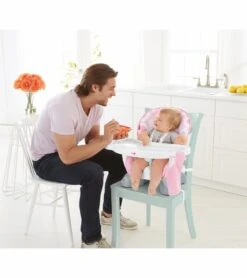 Fisher Price Fisher-Price SpaceSaver High Chair - Pink Ellipse -Baby Product Store fisher price spacesaver high chair pink ellipse 244