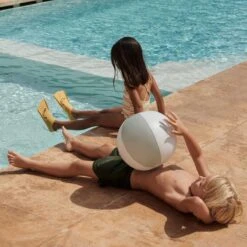 Liewood Mitch Beach Ball - Stripe Dusty Mint/Creme De La Creme -Baby Product Store floating ball pool