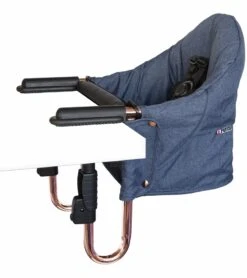 Guzzie+Guss Perch Hanging High Chair - Copper Blue/Rose Gold Frame