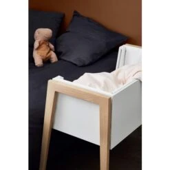 Leander Linea Side By Side Bed - Oak -Baby Product Store leander linea side by side bed oak 427199
