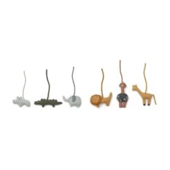 Liewood Helmut Playgym Accessories In Safari Mix (6 Pack)