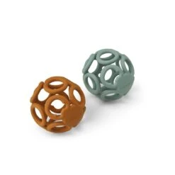 Liewood Jasmin Teether Balls - Mustard Peppermint Mix (2 Pack)