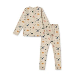 Liewood Wilhelm Printed Pyjamas Set - Dino/Sandy -Baby Product Store liewood kids pyjamas dinosaur