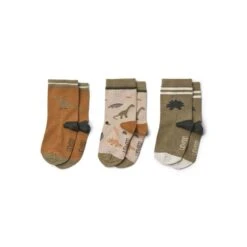 Liewood Silas Socks - Dino Dark Sandy Mix (Pack-3)