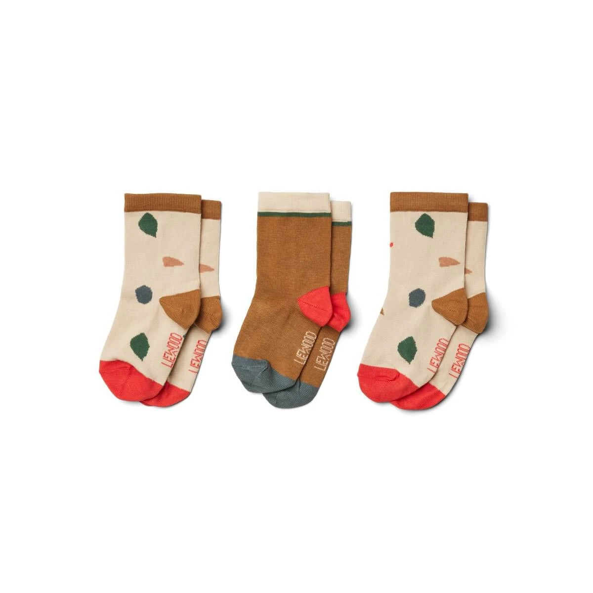 Liewood Silas Socks (Pack-3) - Geometric Foggy Mix 1 Liewood Silas Socks (Pack-3) - Geometric Foggy Mix