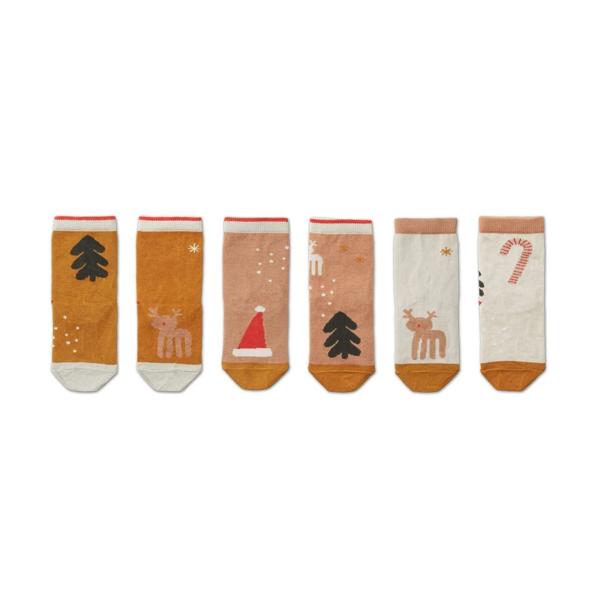 Liewood Silas Christmas Socks (Pack-3) - Holiday Tuscany Rose Multi Mix 1 Liewood Silas Christmas Socks (Pack-3) - Holiday Tuscany Rose Multi Mix