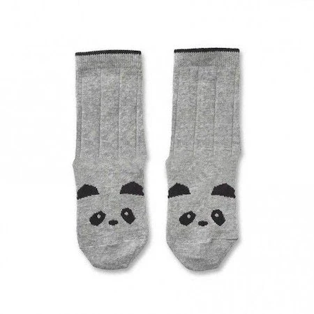 Liewood Silas Socks In Panda Grey (2 Pack) 1 Liewood Silas Socks In Panda Grey (2 Pack)