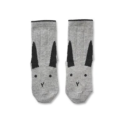 Liewood Silas Socks In Rabbit Grey (2 Pack) 1 Liewood Silas Socks In Rabbit Grey (2 Pack)