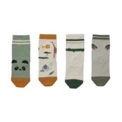 Liewood Silas Socks In Safari Sandy Mix (4 Pack)