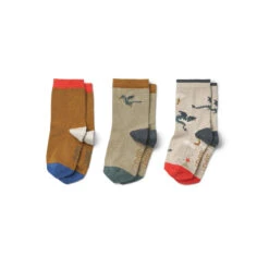 Liewood Silas Socks - Little Dragon / Dark Sandy Mix (Pack-3)
