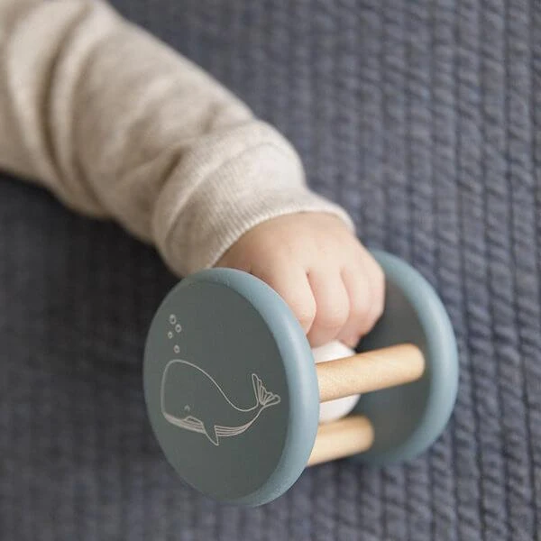 Little Dutch Roller Rattle - Ocean Blue 2 Little Dutch Roller Rattle - Ocean Blue - Image 2