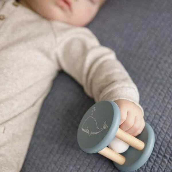 Little Dutch Roller Rattle - Ocean Blue 3 Little Dutch Roller Rattle - Ocean Blue - Image 3