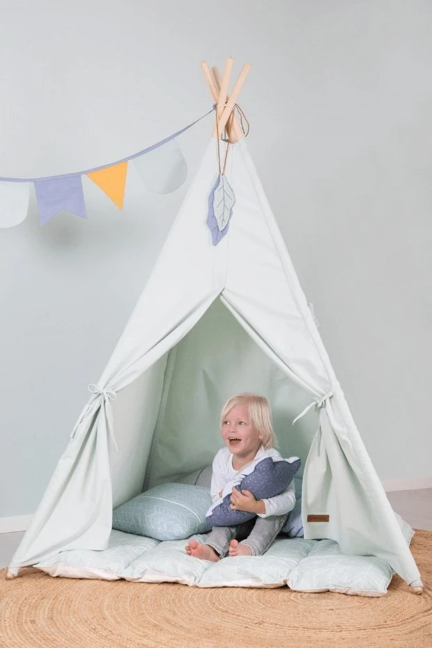 Little Dutch Play Tent Mint Green (Incl. Bunting & Playmat) 6 Little Dutch Play Tent Mint Green (Incl. Bunting & Playmat) - Image 6