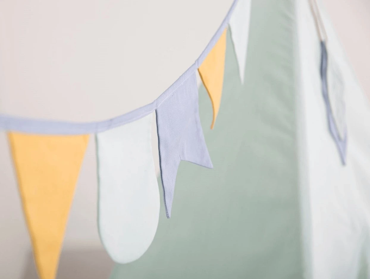 Little Dutch Play Tent Mint Green (Incl. Bunting & Playmat) 4 Little Dutch Play Tent Mint Green (Incl. Bunting & Playmat) - Image 4