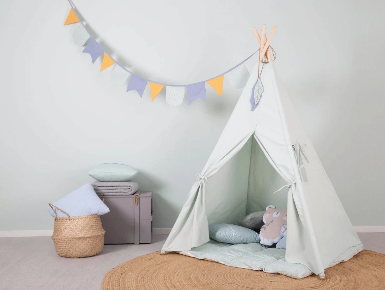 Little Dutch Play Tent Mint Green (Incl. Bunting & Playmat) 5 Little Dutch Play Tent Mint Green (Incl. Bunting & Playmat) - Image 5