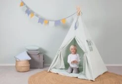 Little Dutch Play Tent Mint Green (Incl. Bunting & Playmat) 14 Little Dutch Play Tent Mint Green (Incl. Bunting & Playmat) -Baby Product Store little dutch teepee mint green incl bunting playmat 792510